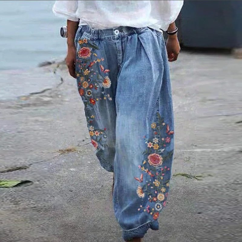 Fashion Casual Vintage Printed Harem Pants